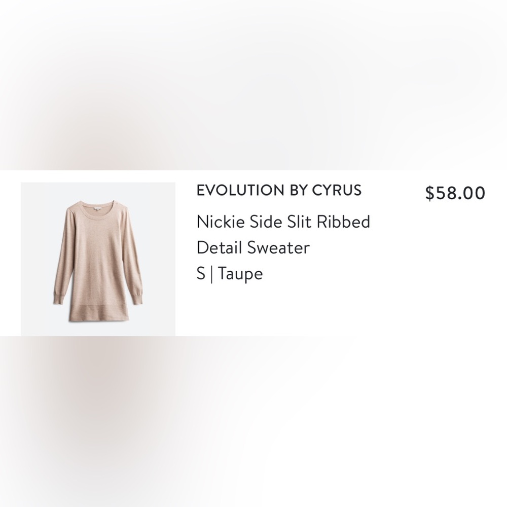 Side slit Tunic/Sweater